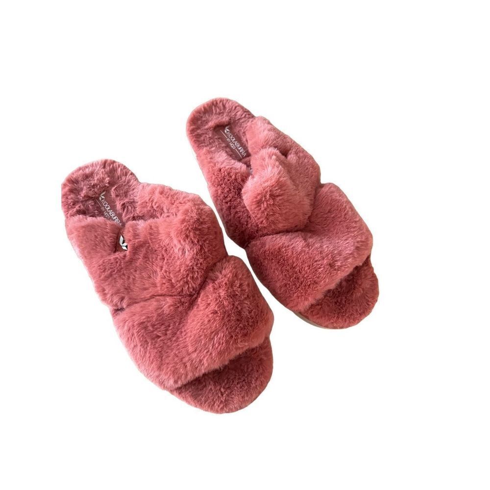 Ugg Womens Pink Koolaburra Womens Plush Faux Fur Home Slippers Size 9